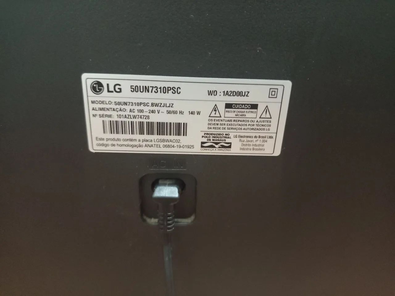 Smartv LG 50 polegadas Modelo 50UN7310 PSC com defeito na tela - Foto 4
