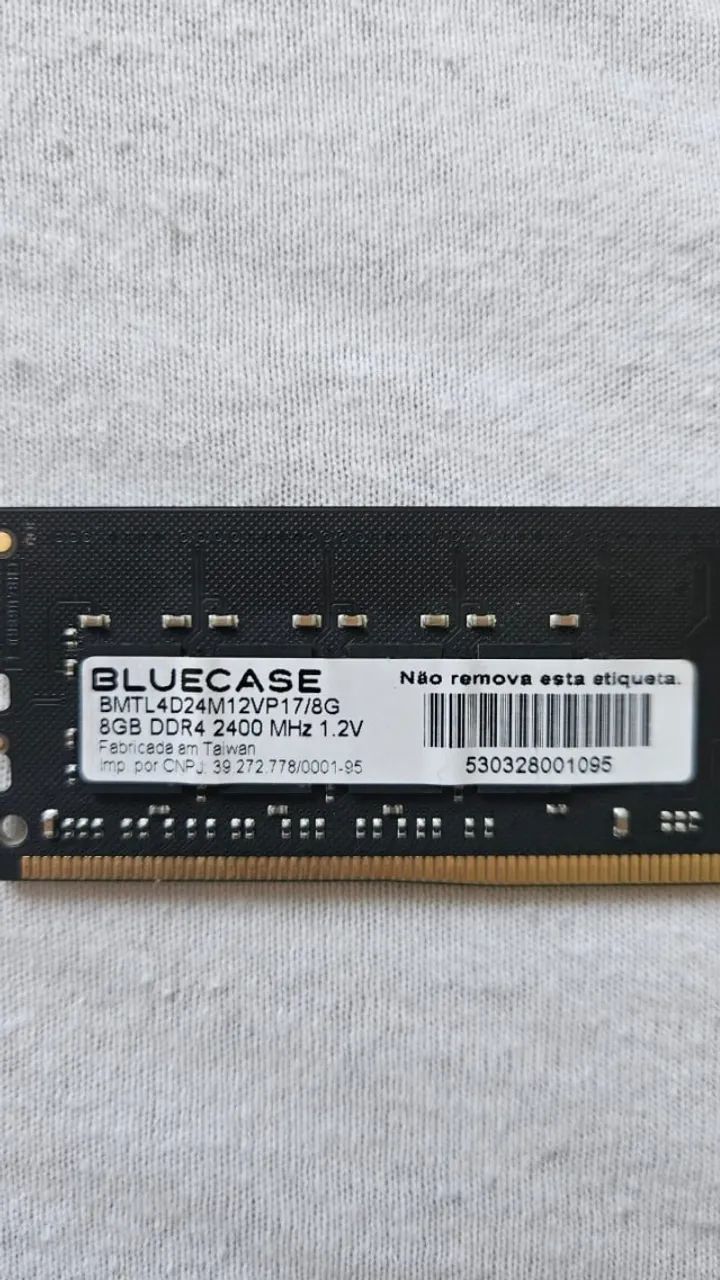 MEMORIA 8GB DDR4 2400MHz - BLUECASE 1.2V