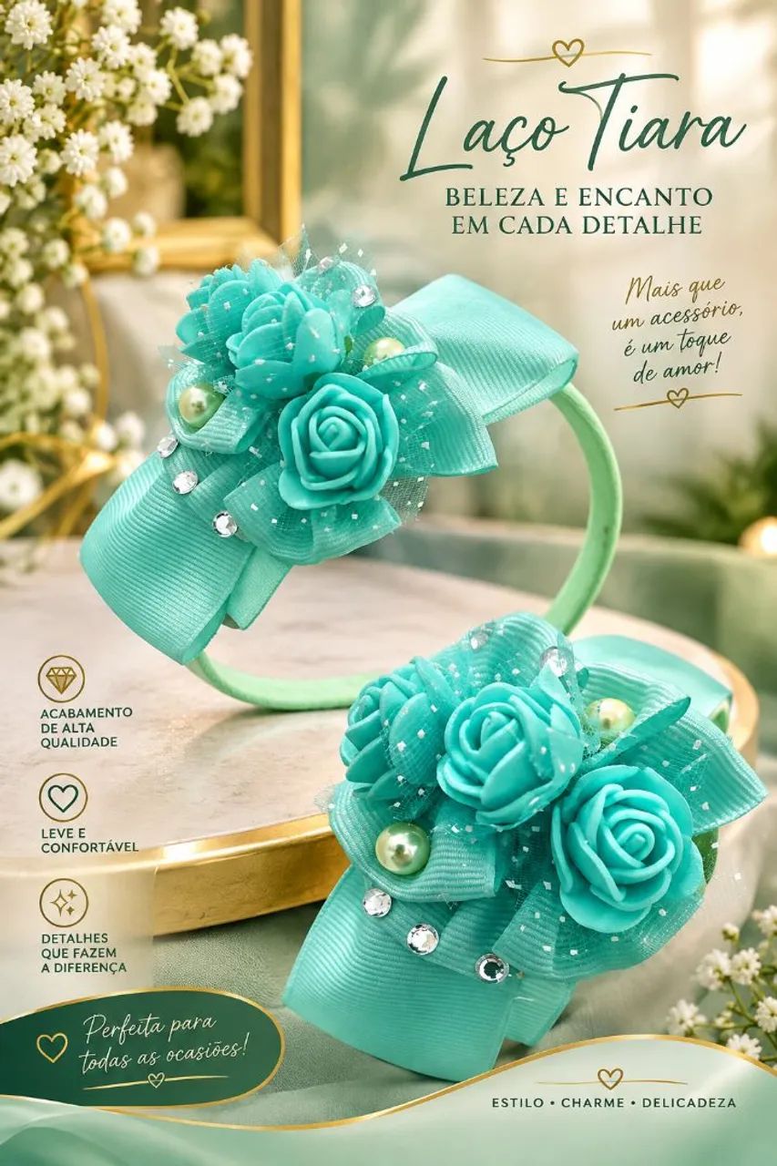 Tiara e laços 