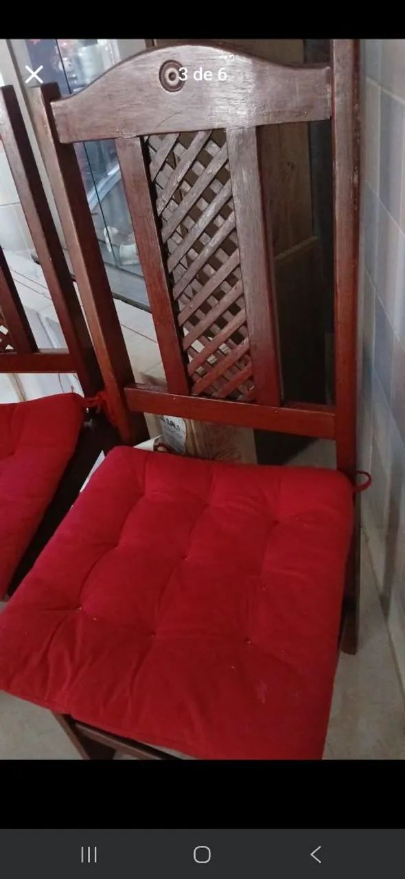 SEIS CADEIRAS DE MADEIRA JATOBA  - Foto 3