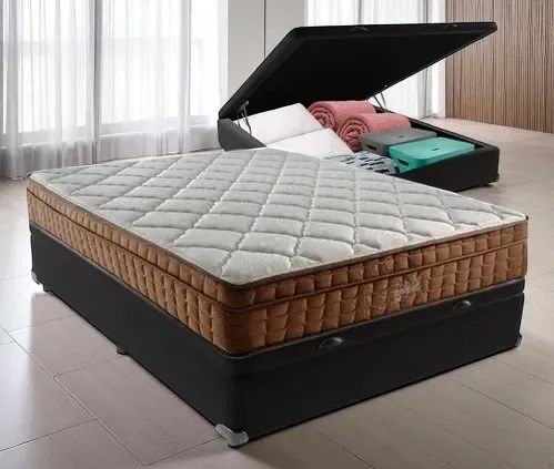 Colchão casal star one + base baú casal