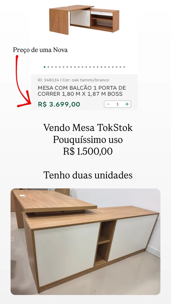 Mesa escritório TokStok