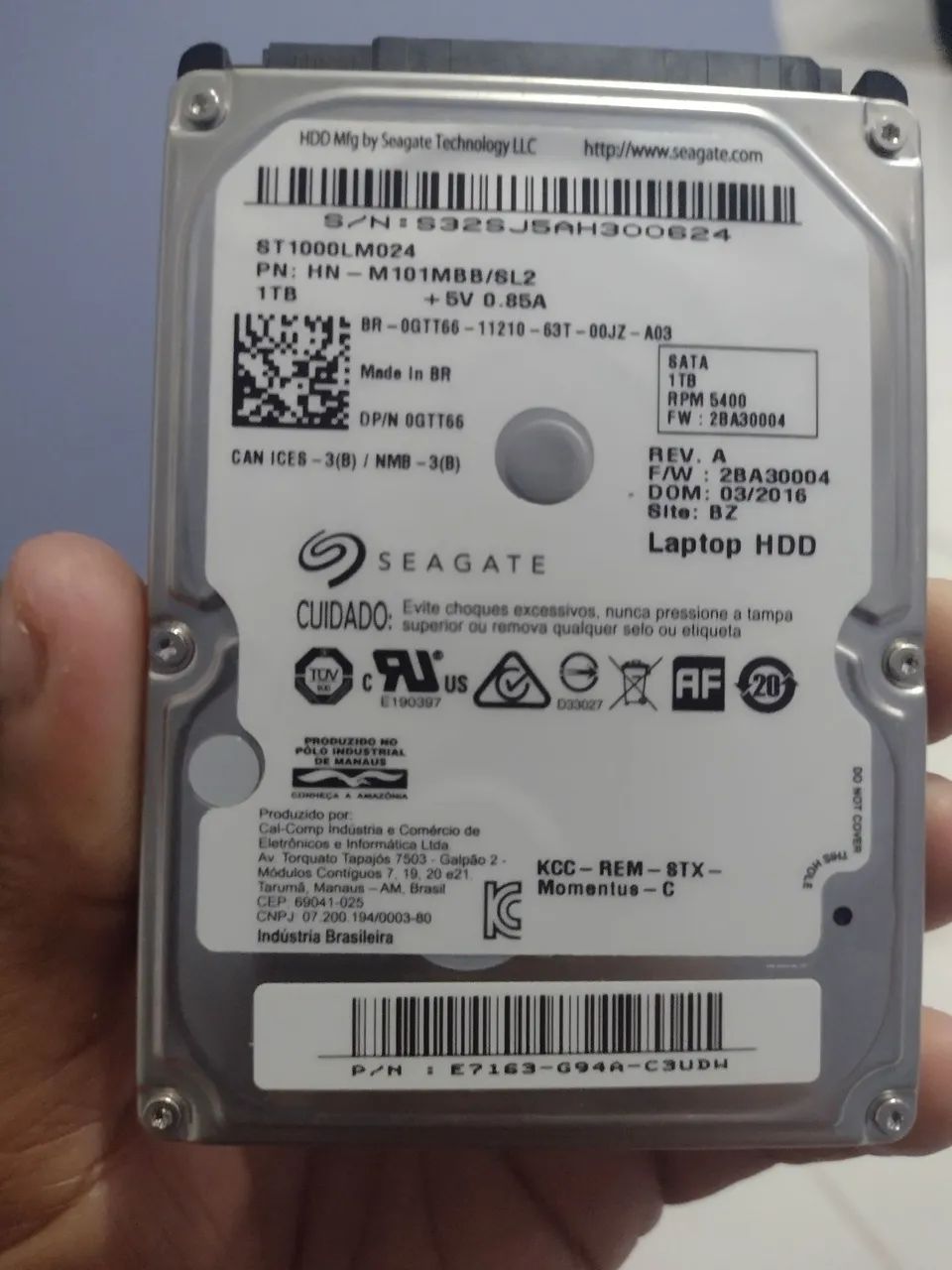HD notebook 1TB 