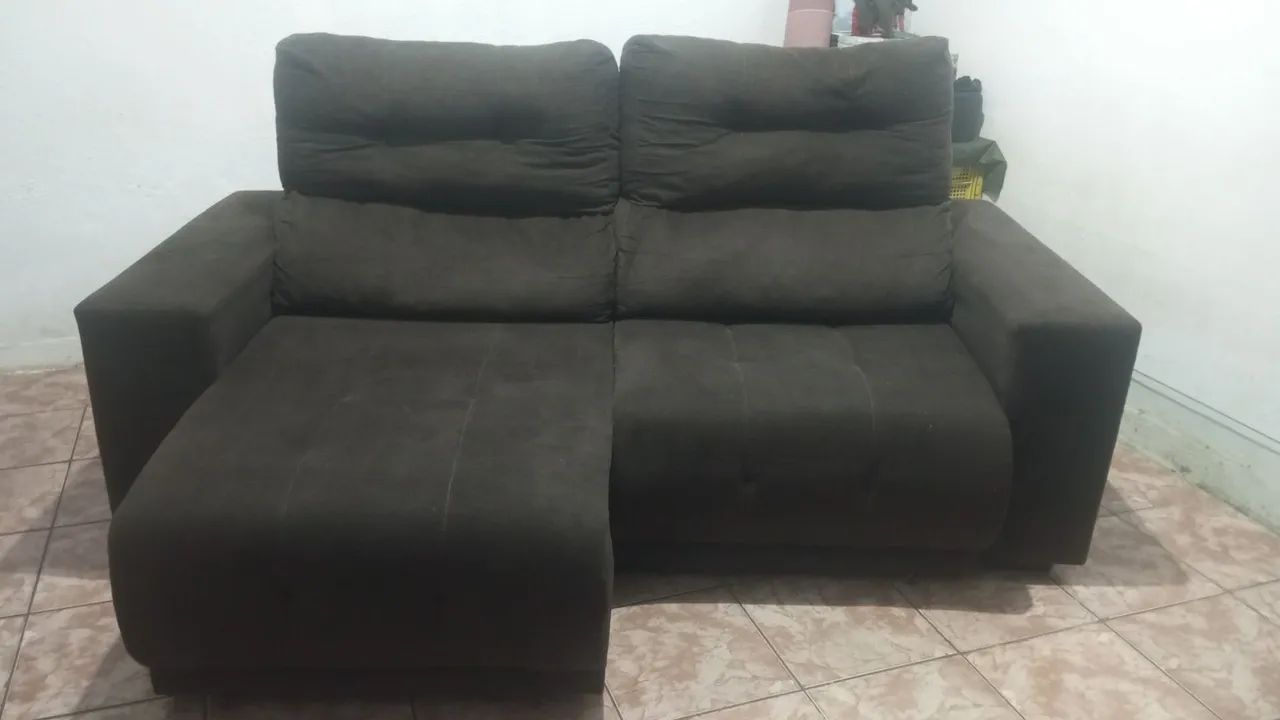 Sofá retráti el reclinável marrom 2 lugares - Foto 4