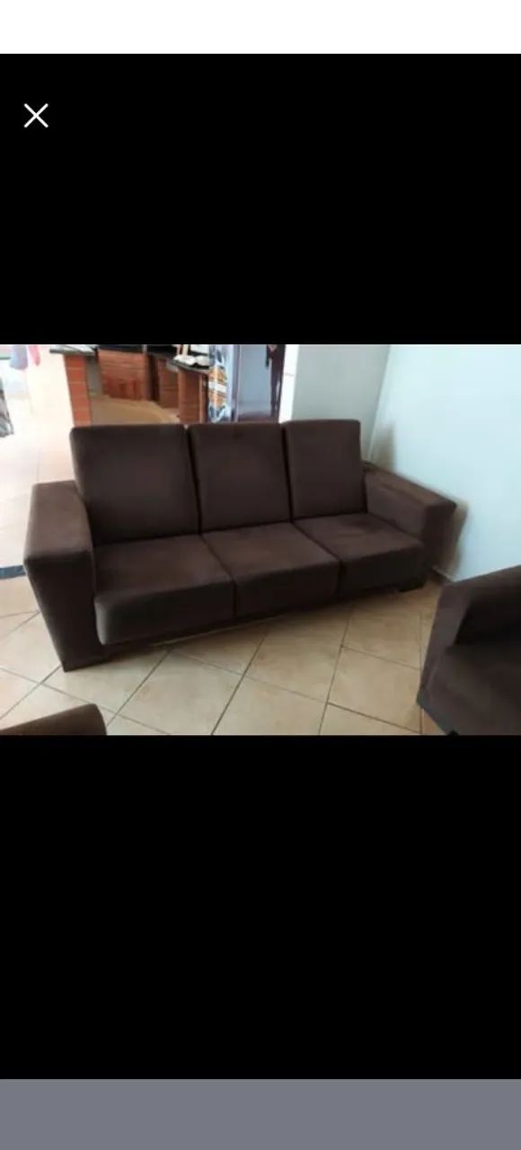 Vendo sofá 3 lugares e mais 2 poltronas de 1 lugar cada, usado em bom estado.  - Foto 3