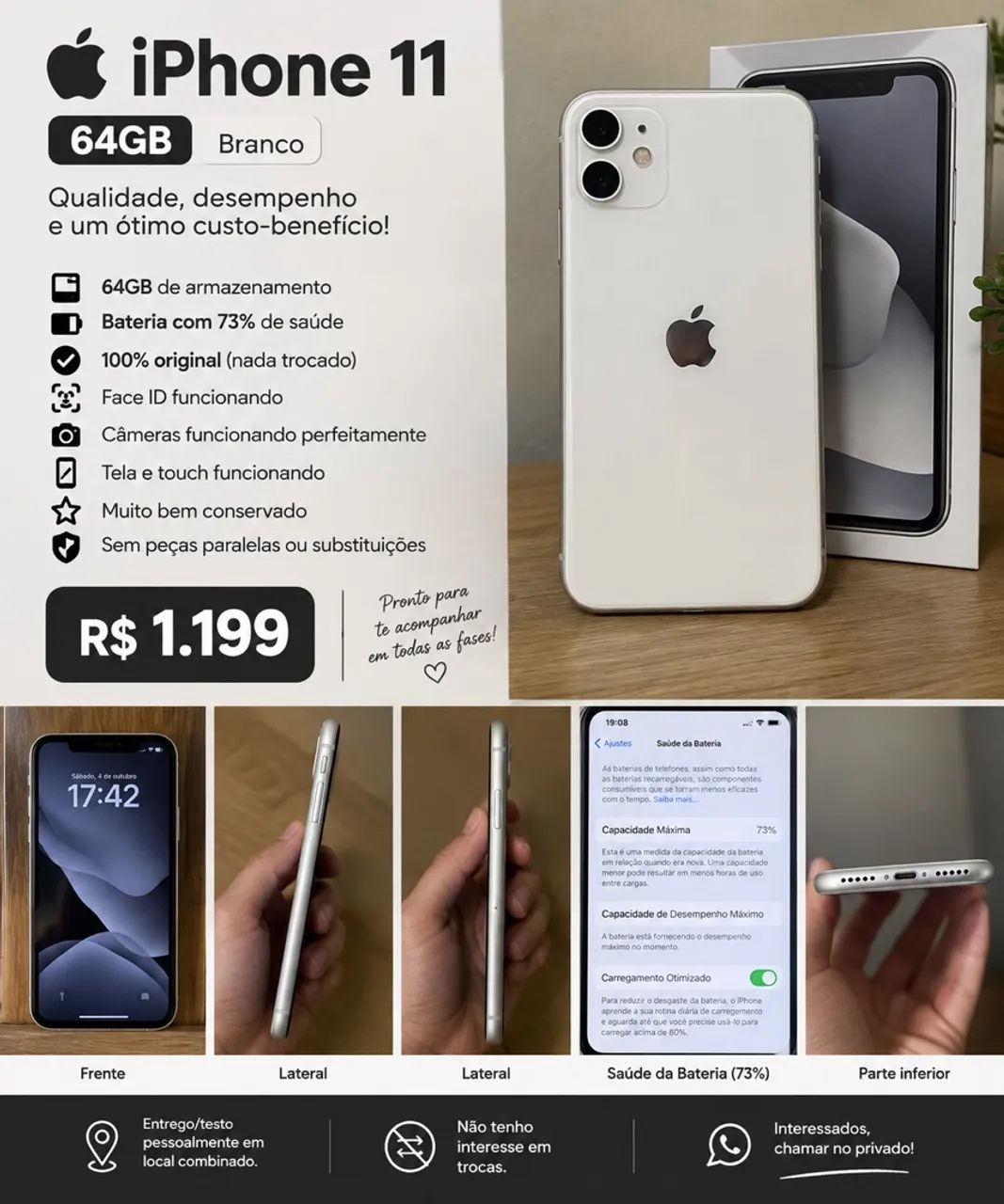 iPhone 11 64g Branco