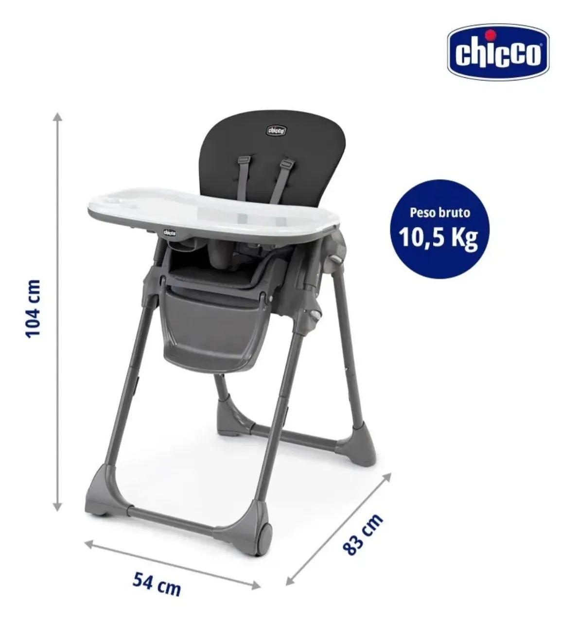 Cadeira de alimentação Chicco Polly - Foto 2