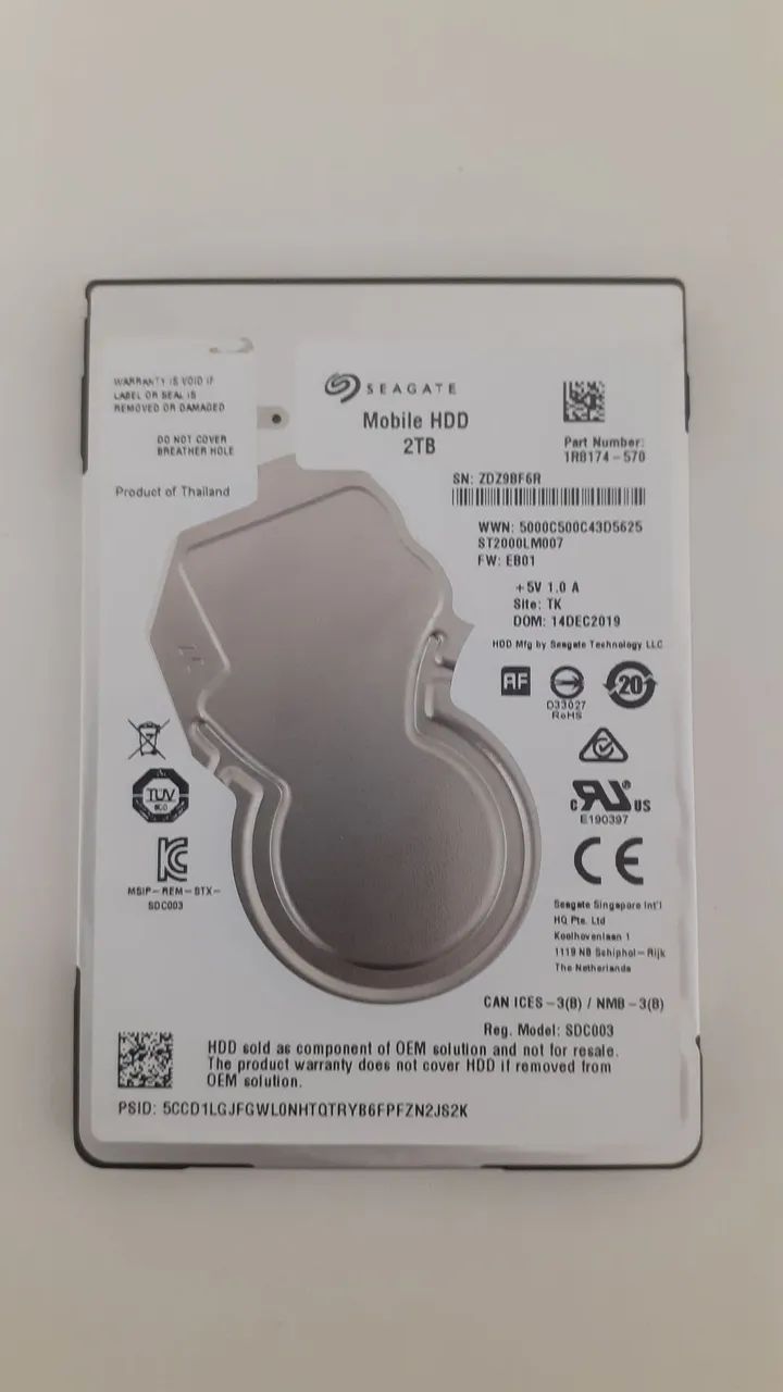 HD 2TB Seagate 2,5"