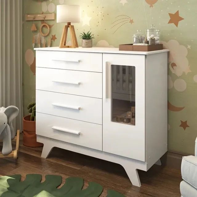 Comoda Retro com Janelinha 100% MDF (Nova) - Foto 5