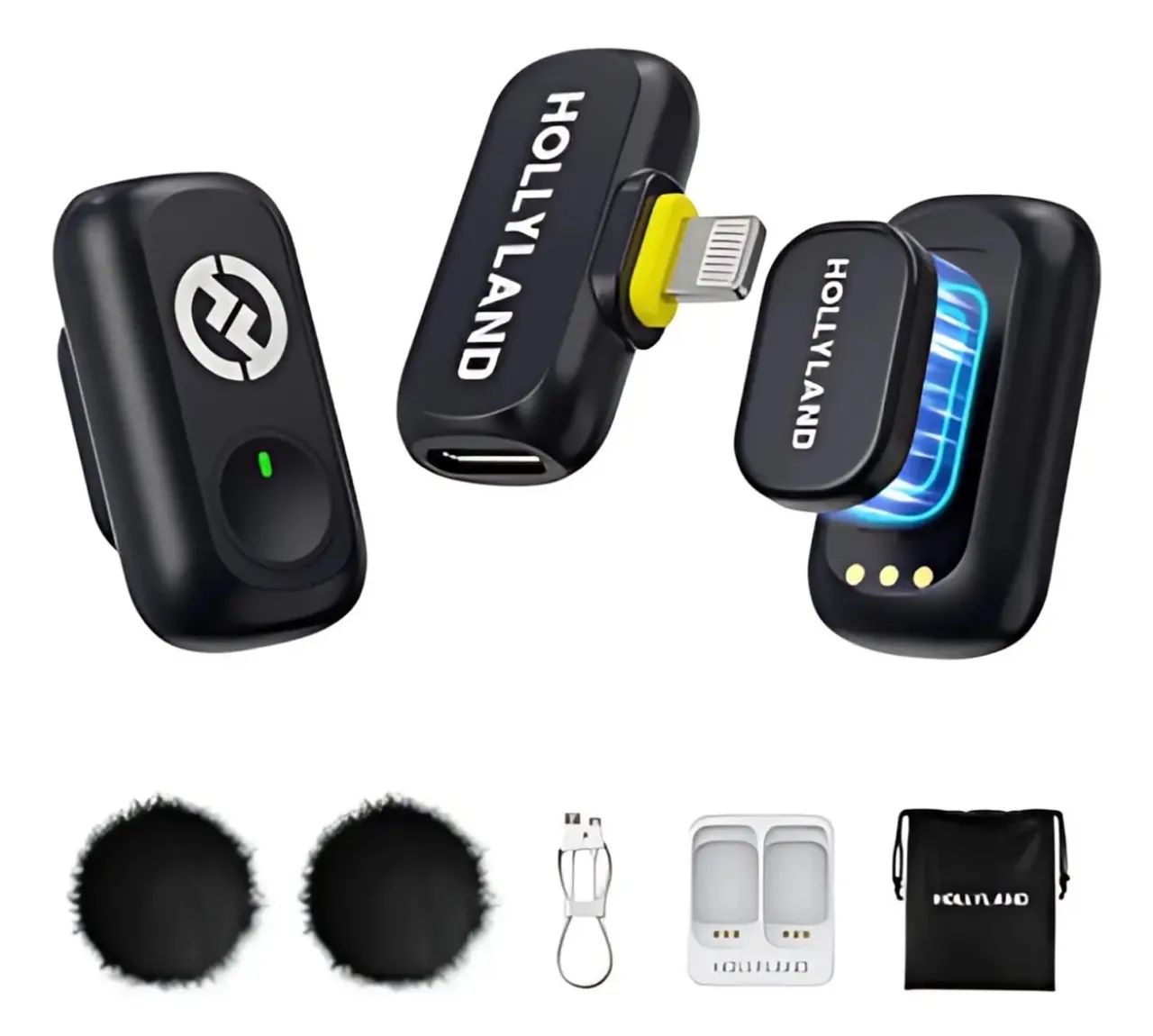 Microfone Hollyland Lark A1 Mini Lightning Preto - Foto 2