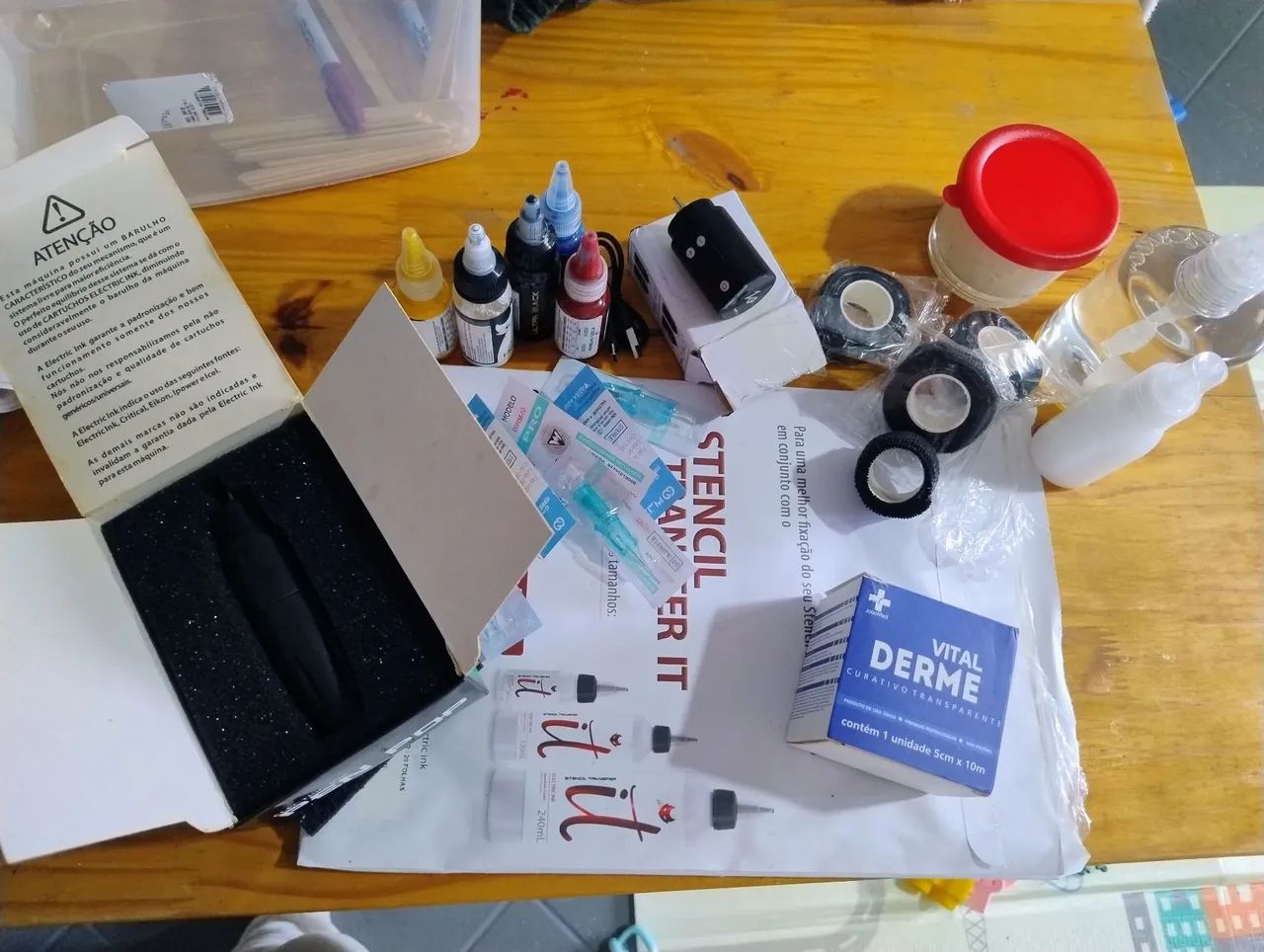 Material de tatuagem completo
