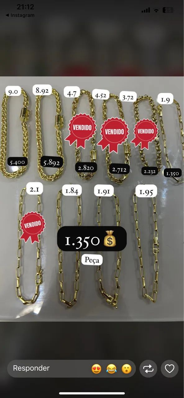 Pulseira de ouro18k(750)  - Foto 2