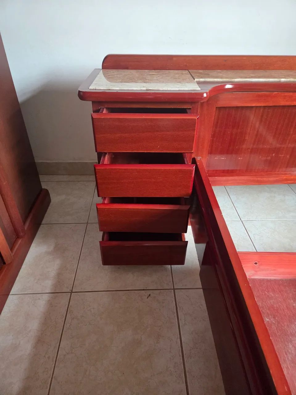 Cama Casal c/cabeceira em mármore  - Foto 3