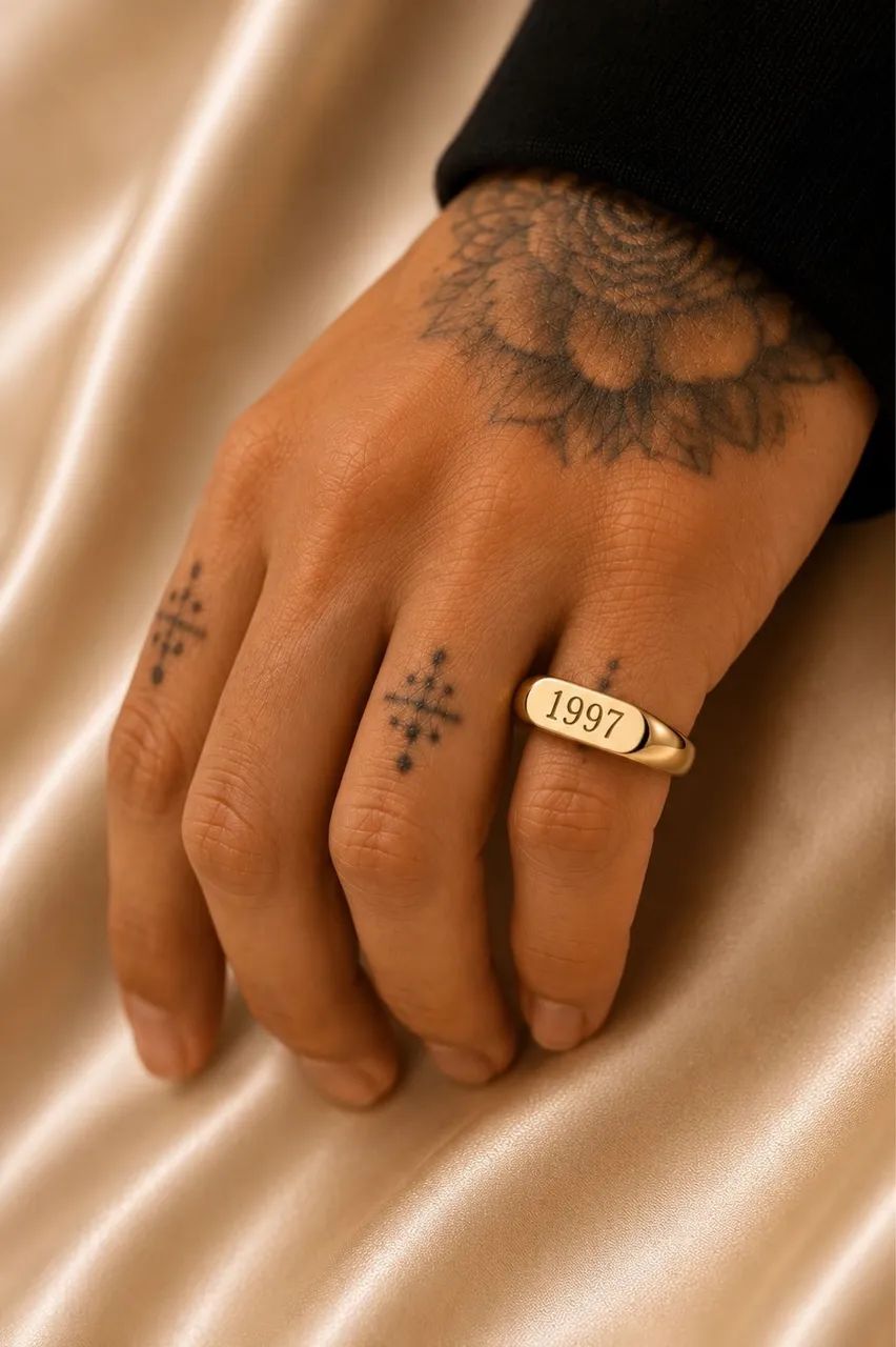 Anel Birth Year em Ouro 18K 750