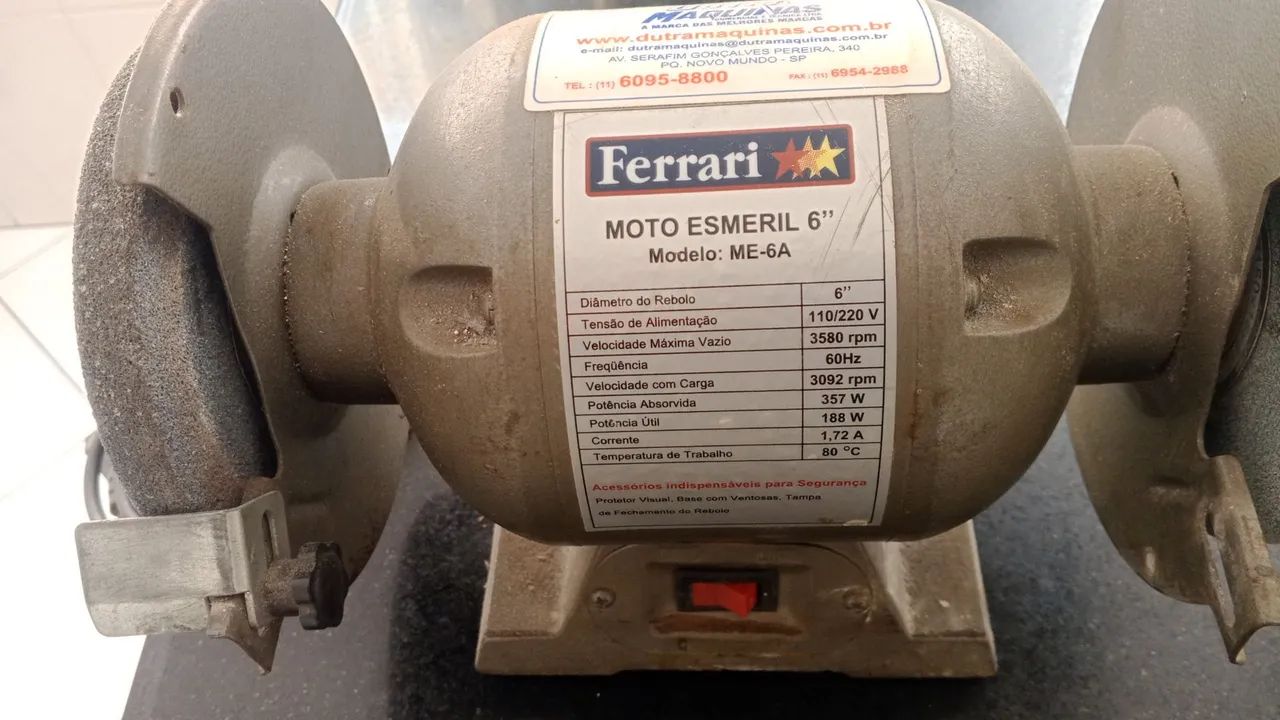 Motoesmeril ferrari 6 polegadas bivolt novo novo