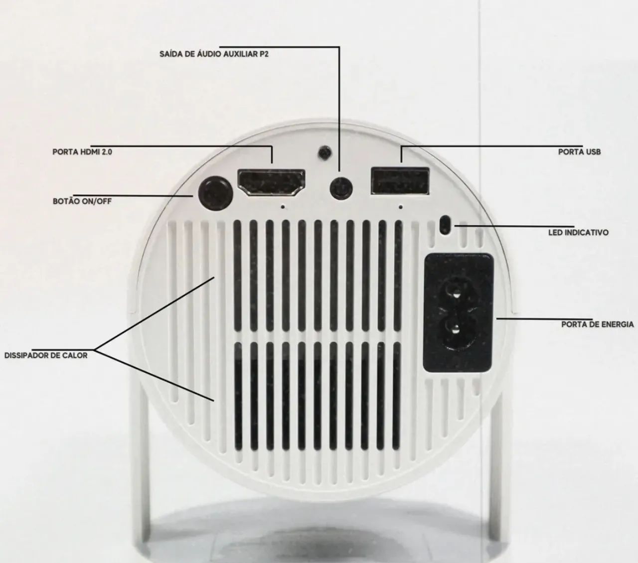 Mini Projetor Portátil Wi-Fi Bluetooth 5.0 Android 11 4K - Foto 2