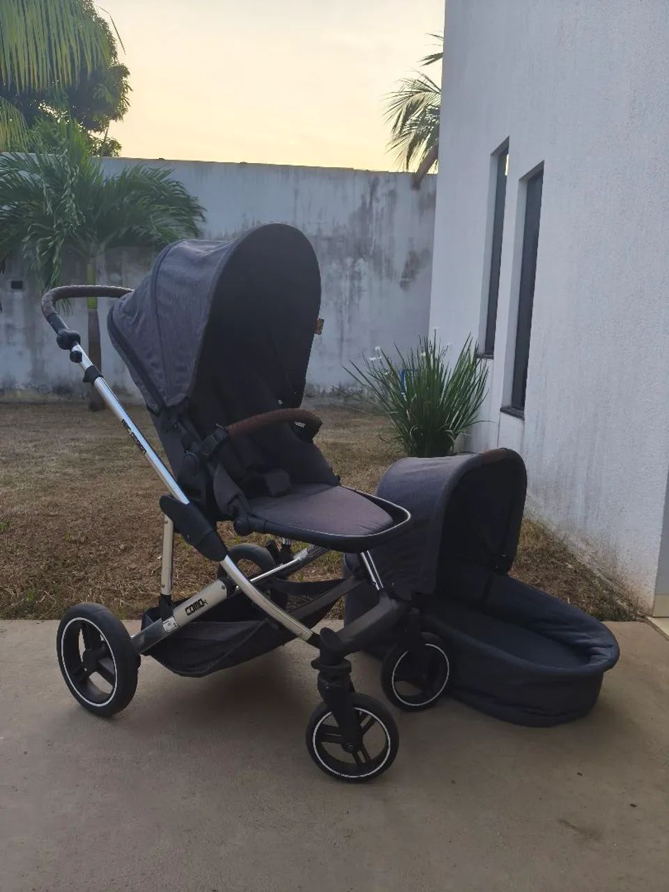 Carrinho de bebê com Moisés, da ABC design  - Foto 2