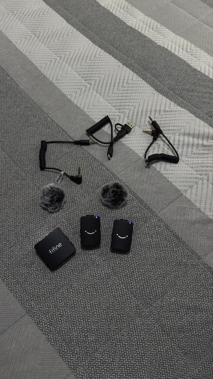 FIFINE M9 - Kit Microfone de Lapela Sem Fio Duplo para Câmera e Celular - Foto 4