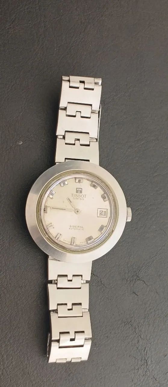 Relógio raro antigo suíço original década de 1970 TISSOT SIDERAL automático e corda  - Foto 5