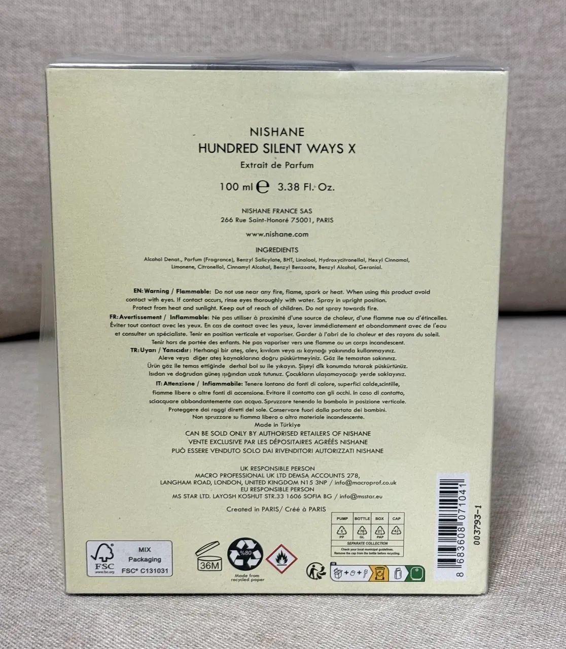 Nishane Hundred Silent Ways X Extrait de Parfum 100ml - Foto 2