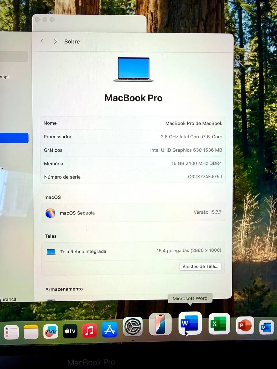 MacBook Pro 2019, i7-6-Core, 15Pol. 16G, Sequoia, 2.5 Terra SSD - Foto 4