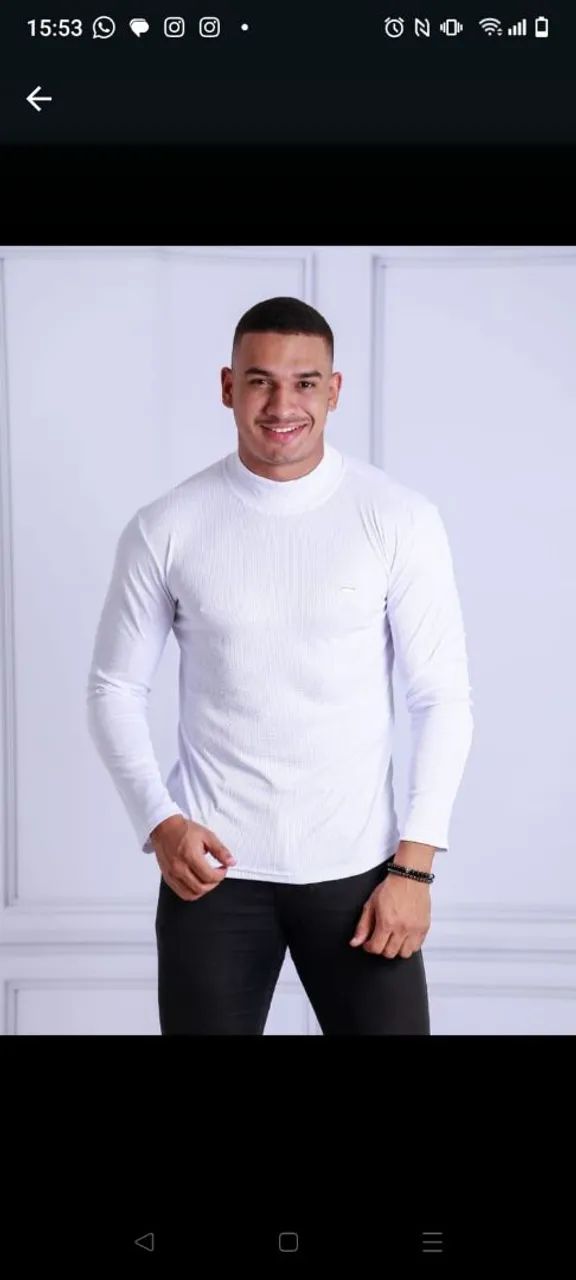 Manga longa Canelada