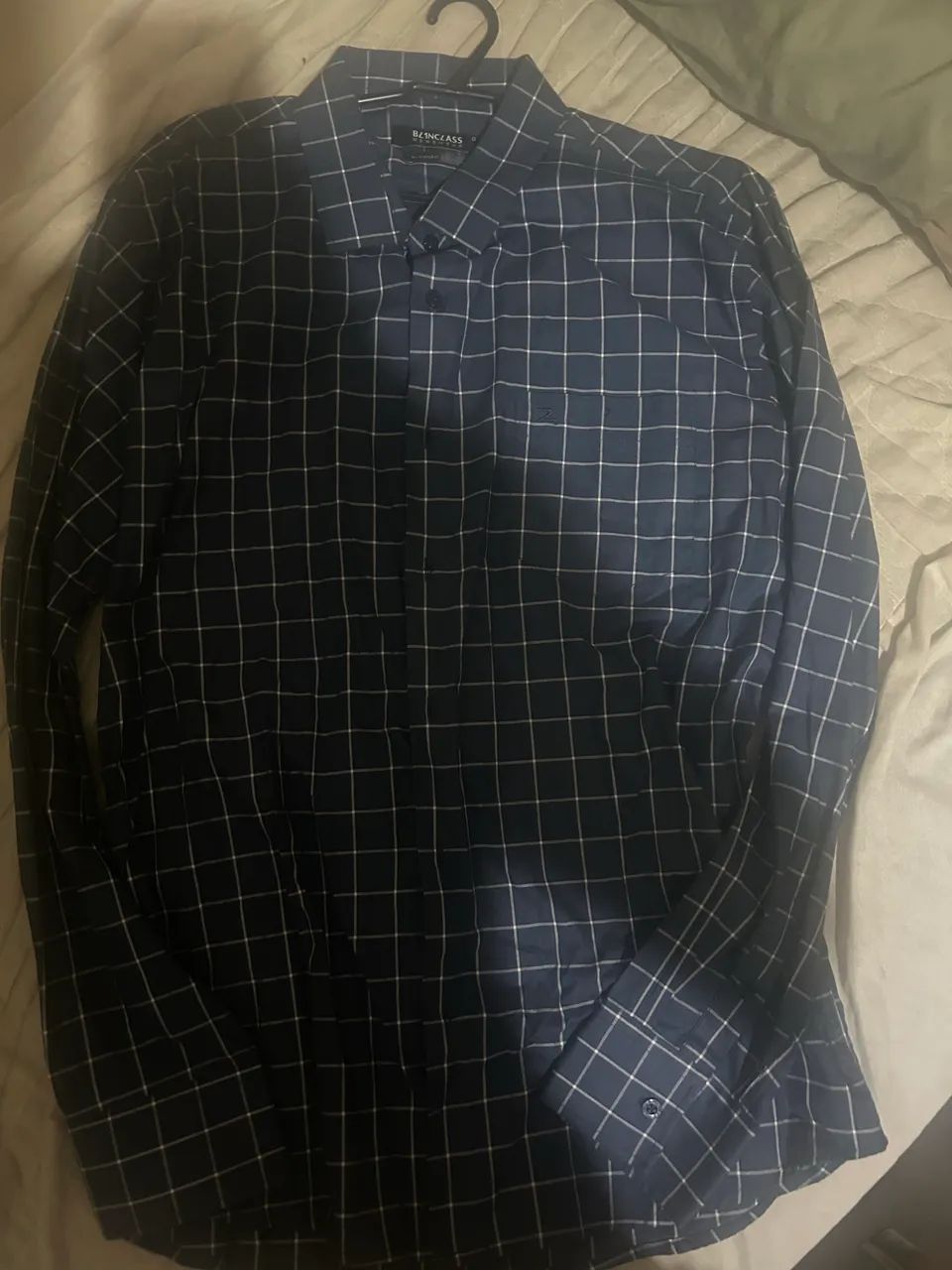 camisa manga longa, blinclass. em algodão egípcio. Nova. - Foto 2