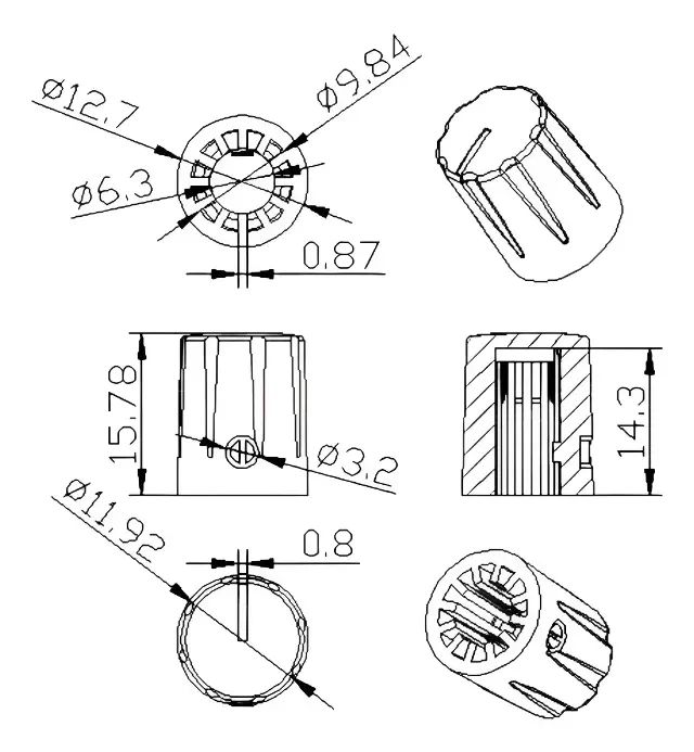  Knob Com Parafuso Kn-1900h Cinza novo - Foto 2