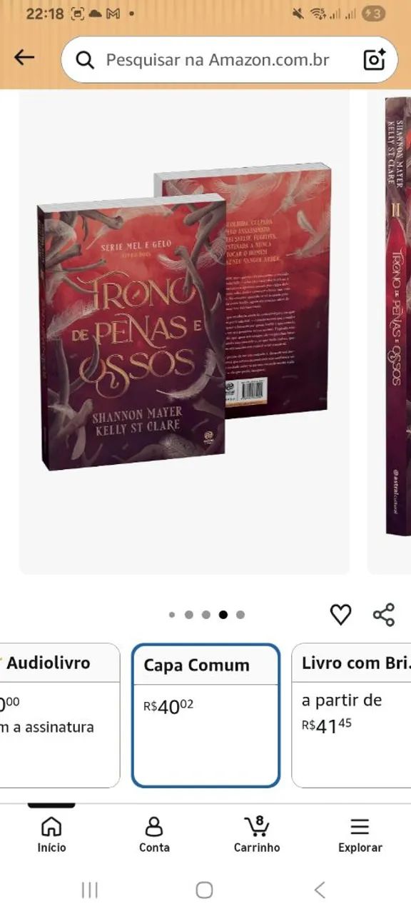 livros corte de mel e cinzas e trono de penas e ossos - Foto 3