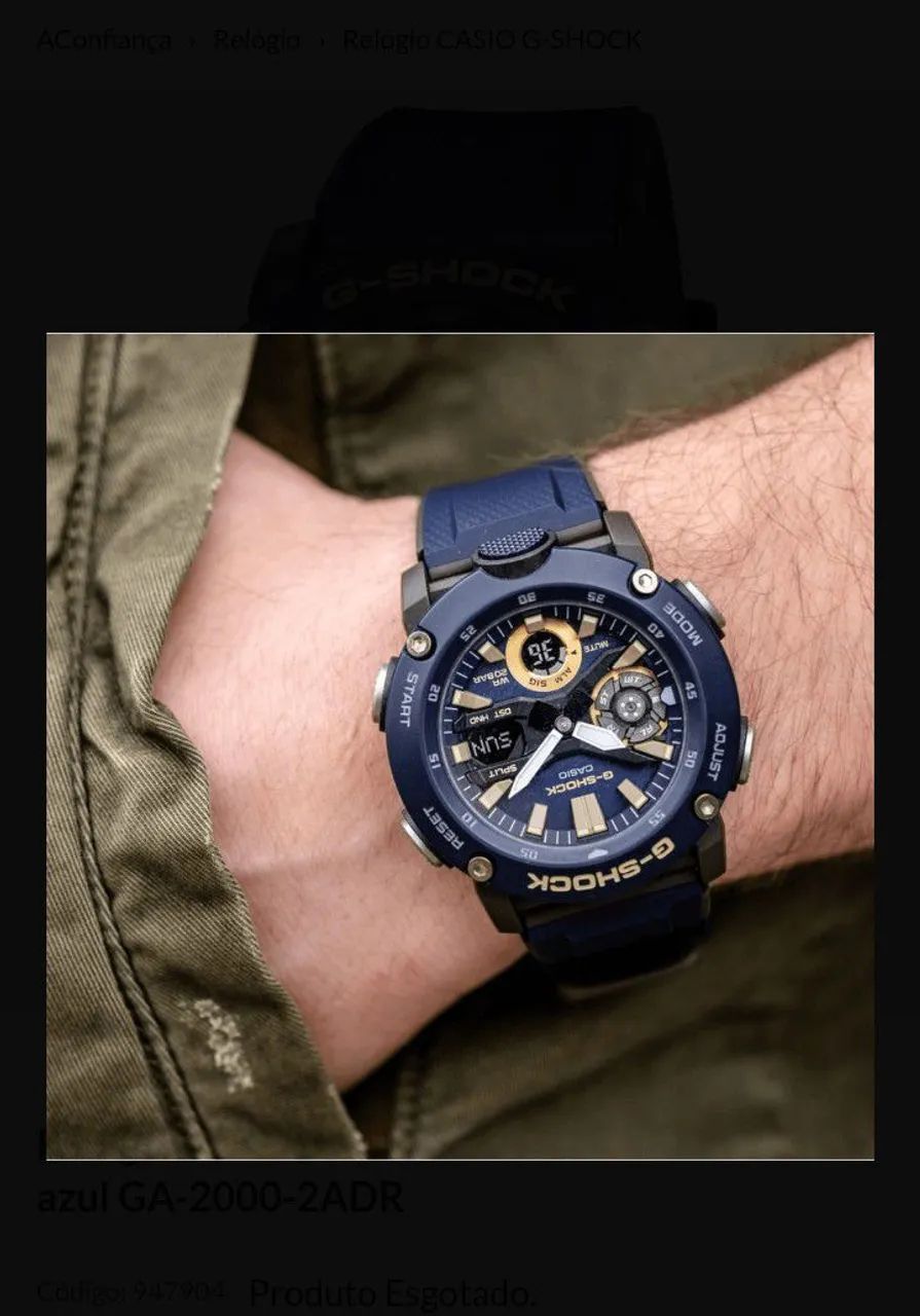 Relógio Casio G-Shock Ga-2000 2ADR Carbon
