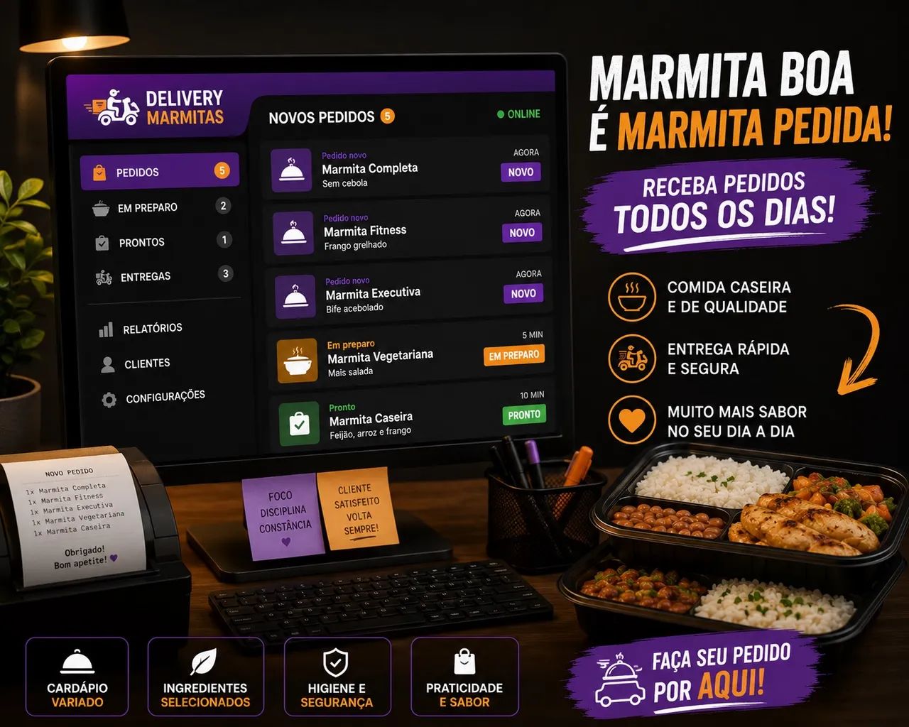Vendo delivery de marmitas 