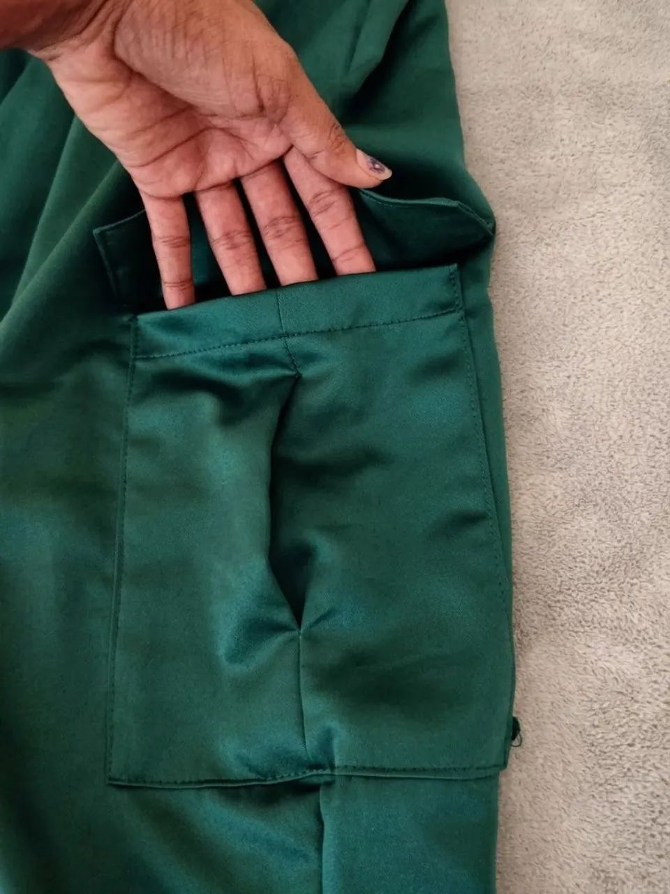 Calça Pantalona Feminina Verde. - Foto 3