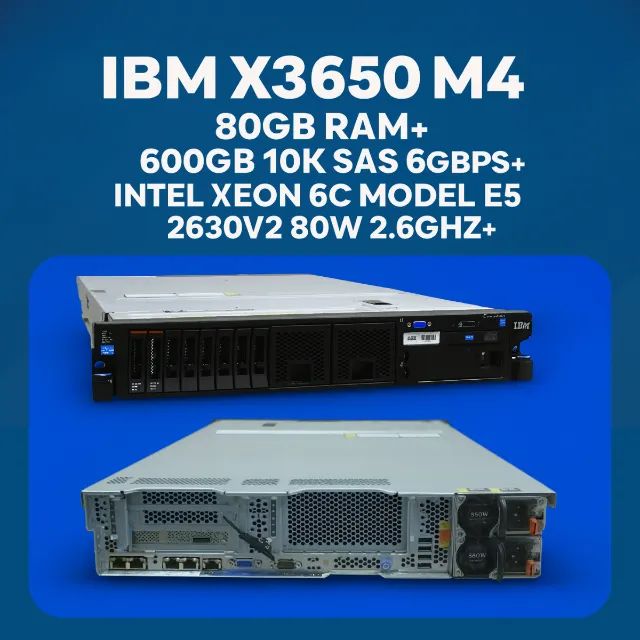 Servidor IBM x3650 M4  80GB RAM Xeon E5 2630 v2 600GB SAS VMWARE ESXi Hypervisor  Red Hat - Foto 4
