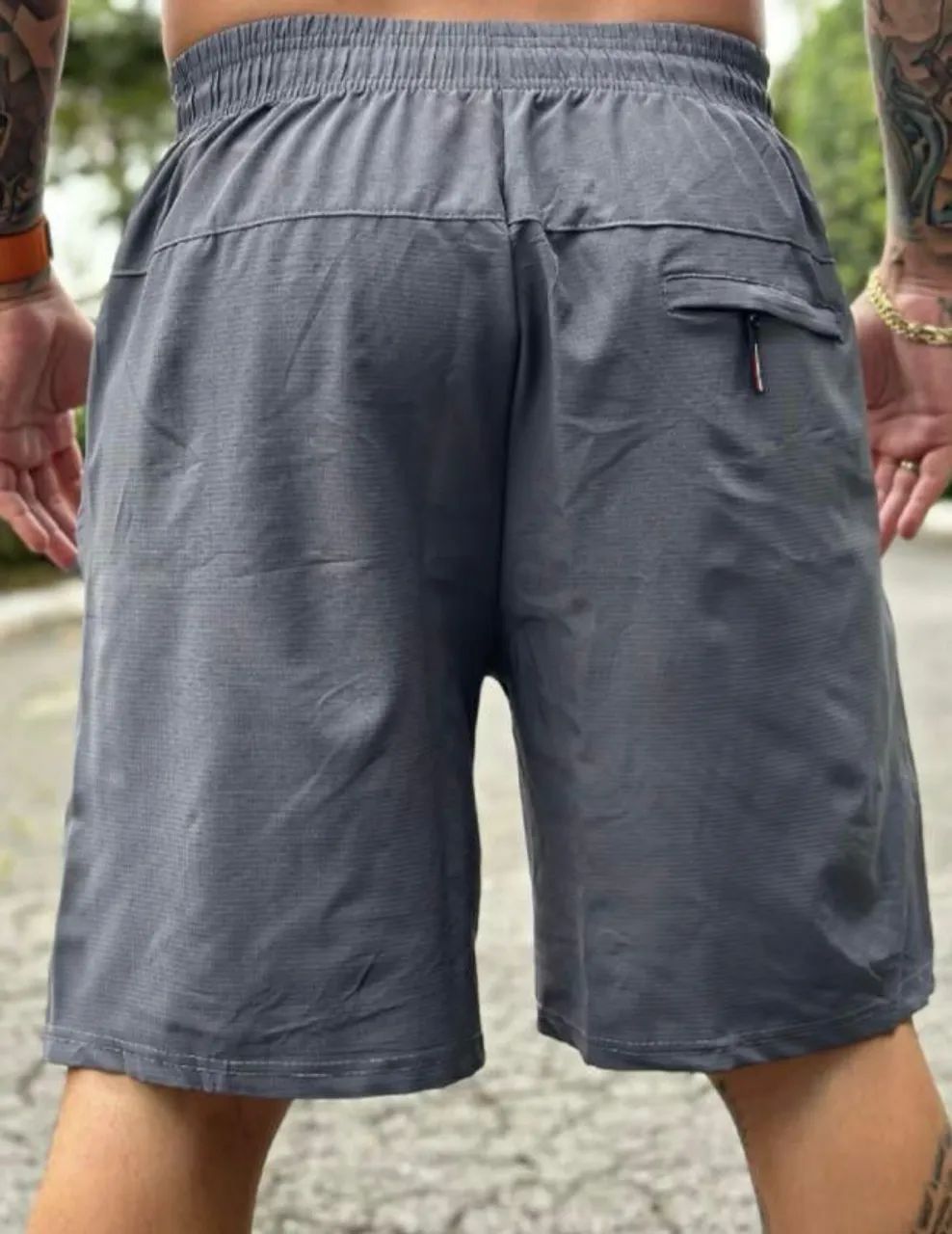 Short elastano preto e cinza  - Foto 3