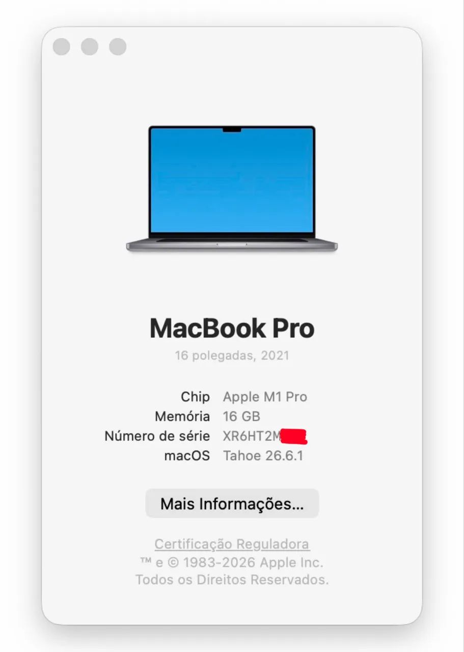 Macbook pro 16 polegadas chip m1 pro 16gb / 512gb bateria 93% LOJA FÍSICA ( 16 / 512 ) - Foto 4