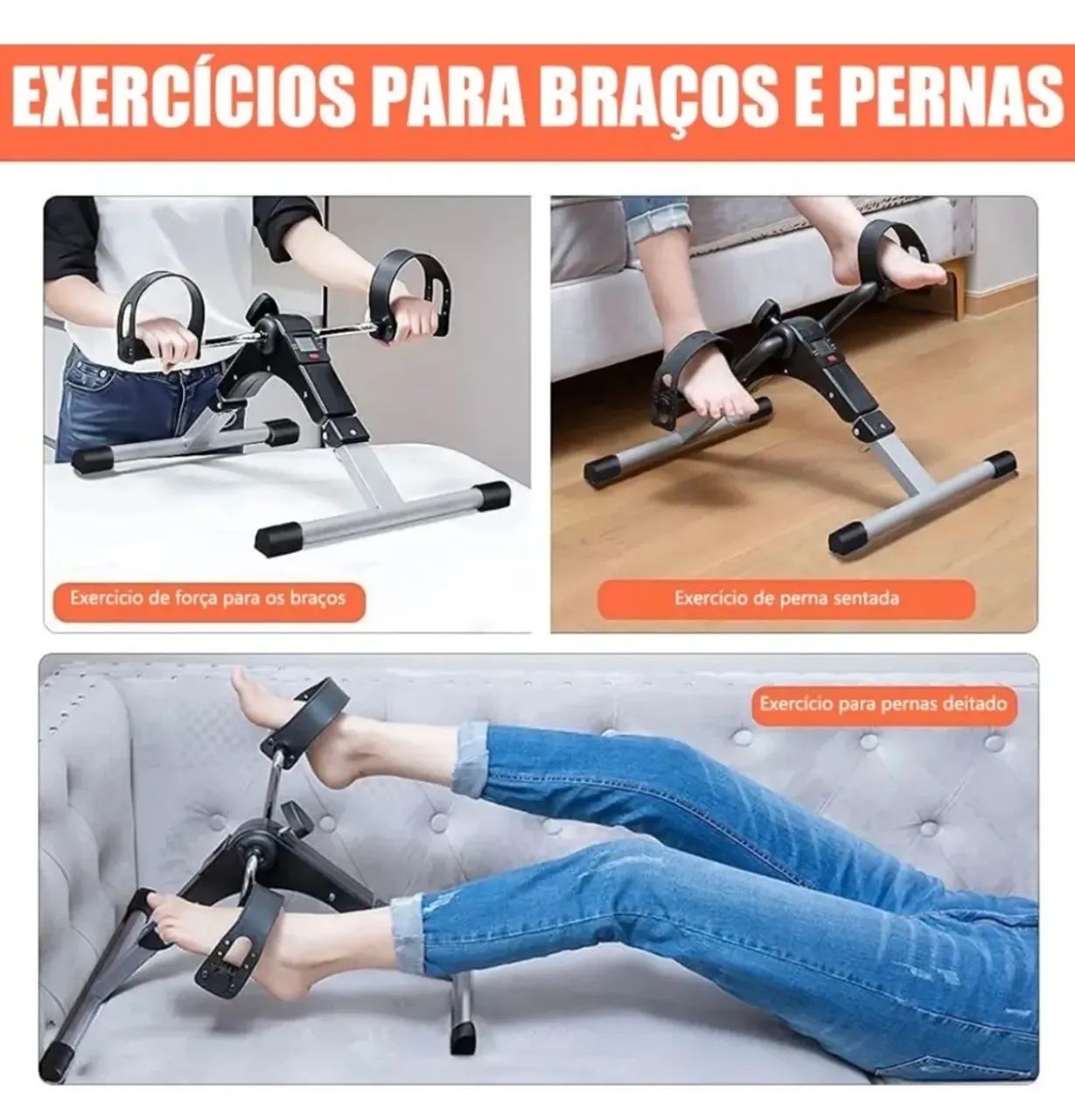 Kit Pedaleira ergométrica e Banco  - Foto 4