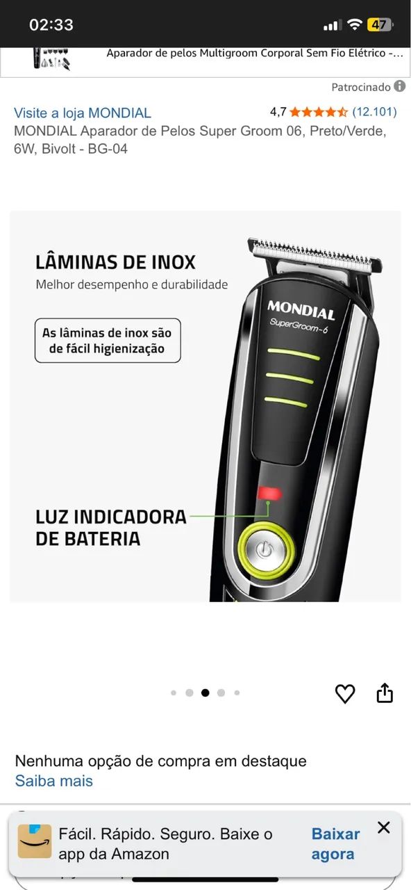 Máquina de barbear / Aparador de pelos - Foto 2