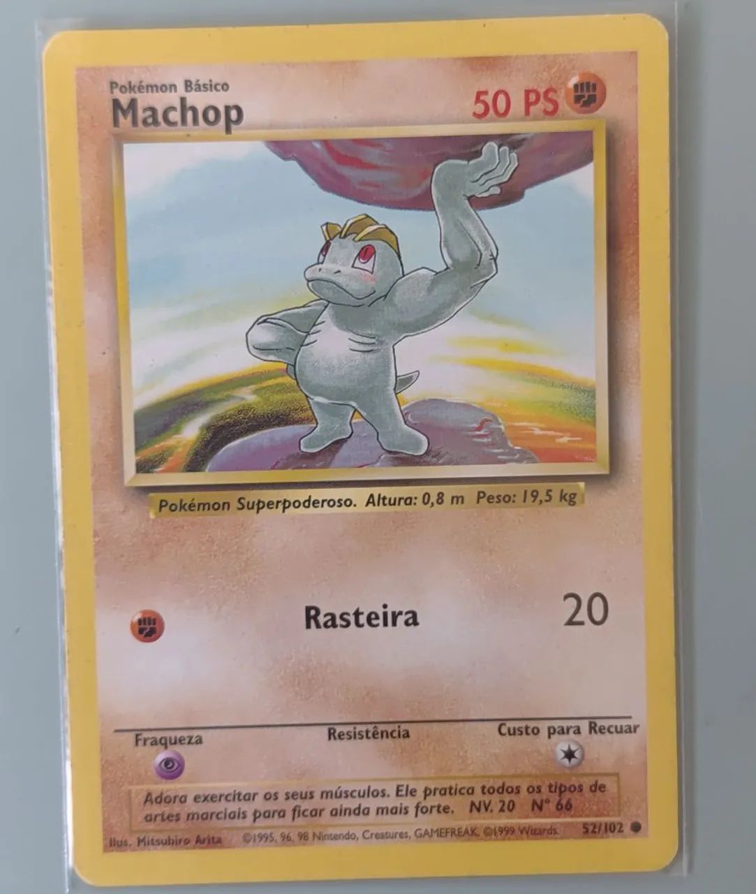 Carta Machop Pokemon TCG original Base set
