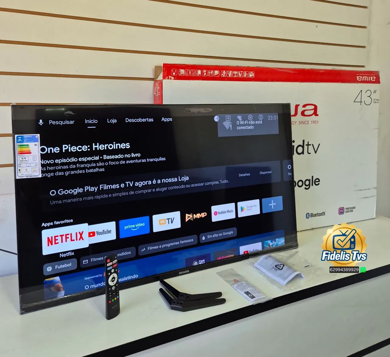 SMART TV 43 ANDROID ( BLUETOOTH ) TODA NO PLÁSTICO  - Foto 4