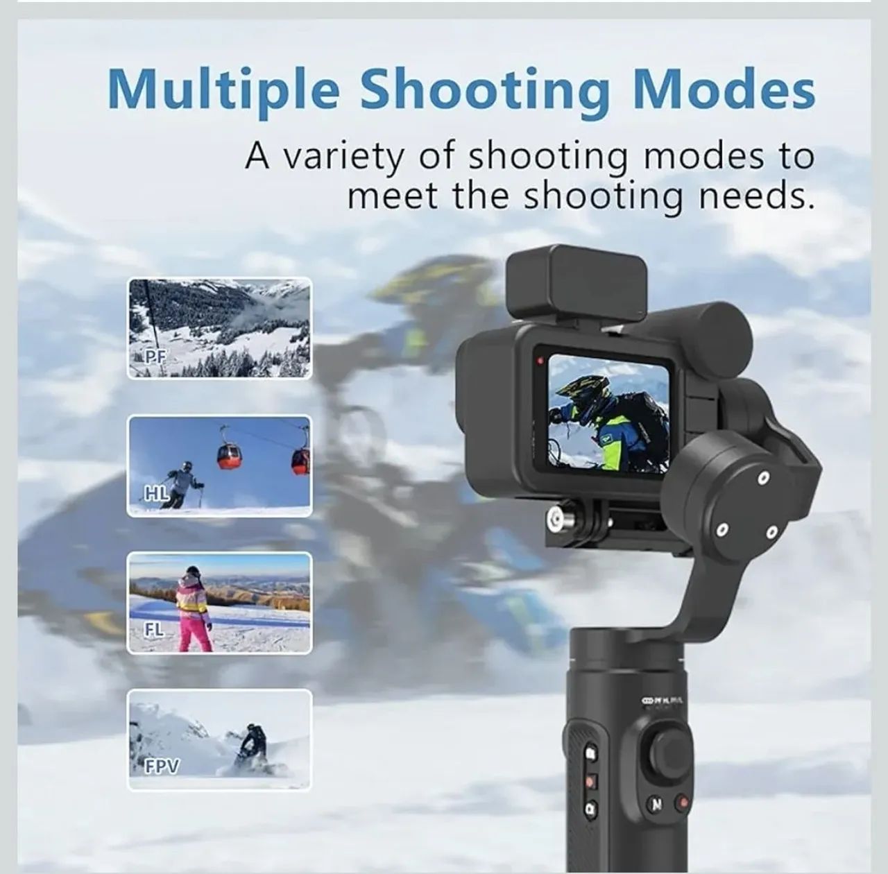 Gimbal estabilizador para GoPro 5/6/7/8/9/10 Osmo action insta 360 Falcon Plus da Inkee - Foto 6