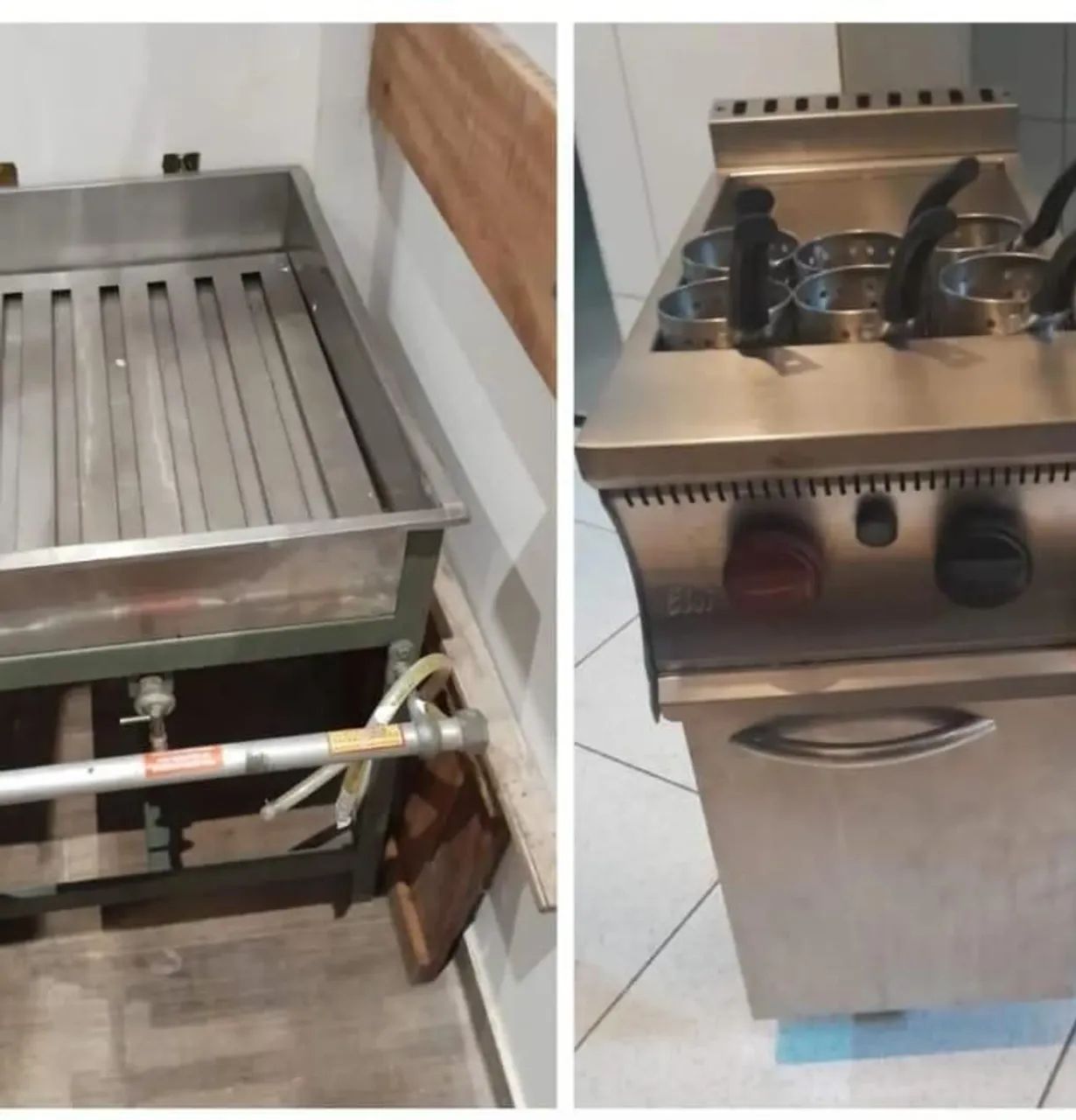 Corredor de massas e banho maria em inox