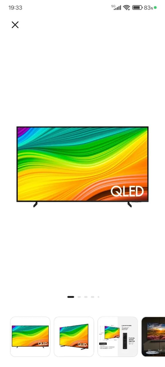 Samsung Smart TV 50 polegadas QLED 4K Q60D 2024, Modo Game, Som em Movimento. - Foto 3