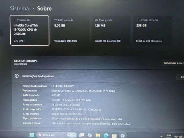 Notebook Lenovo Thinkpad Core i5 Com 8 Gb De Ram e SSd de 256 - Foto 4