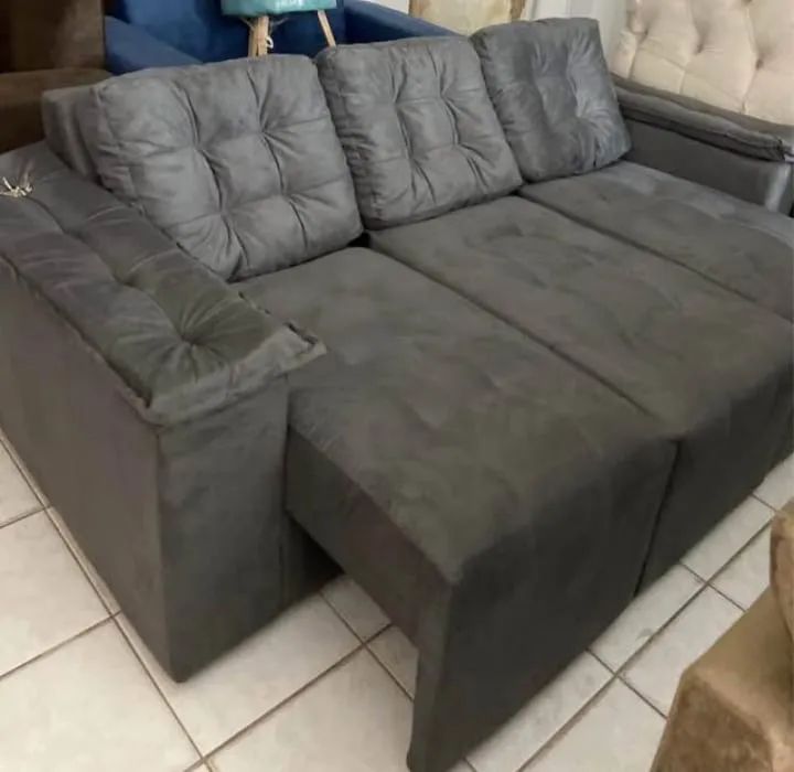 Sofá retrátil 3 lugares 