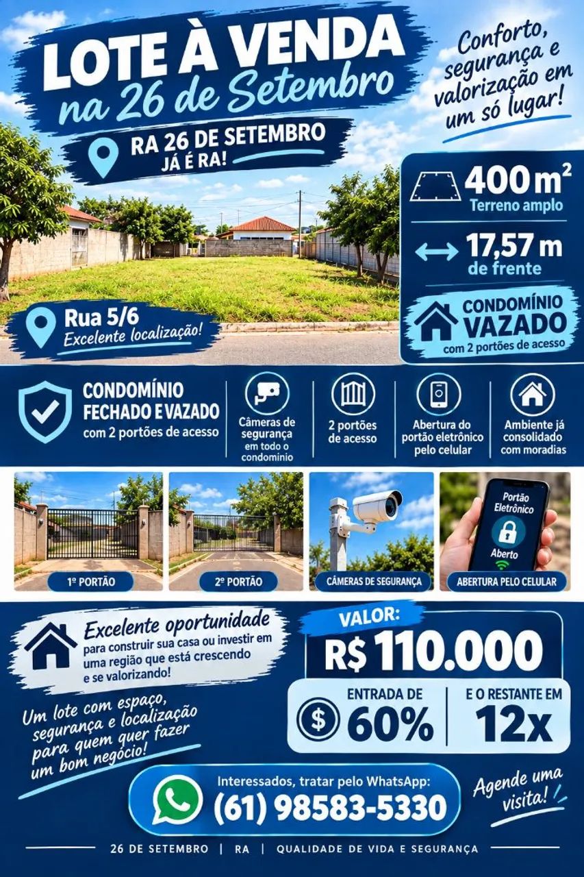 26 de Setembro Terreno de 400m