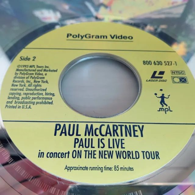 Laser Disc Paul Mccartney  Importado Americano item de colecionador 1993    - Foto 4