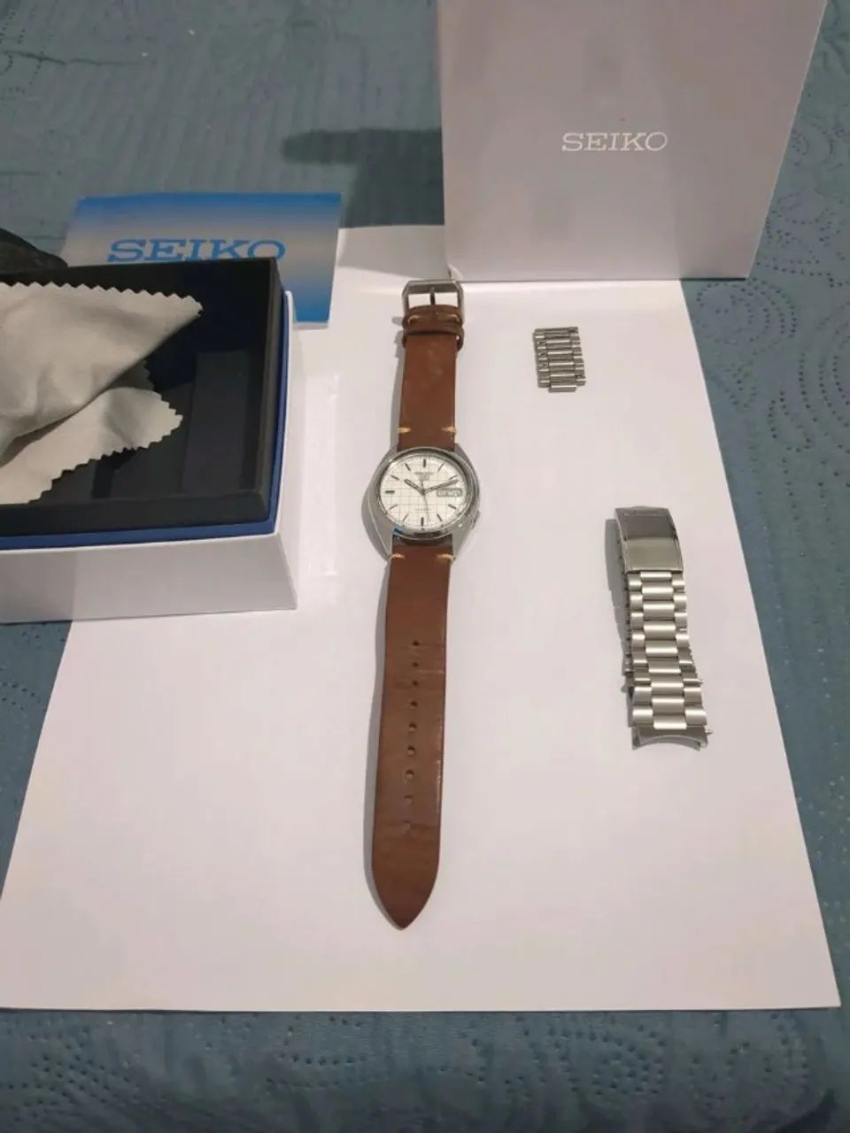 Relógio Seiko 5 Aautomático snxf05k 37mm - Foto 4