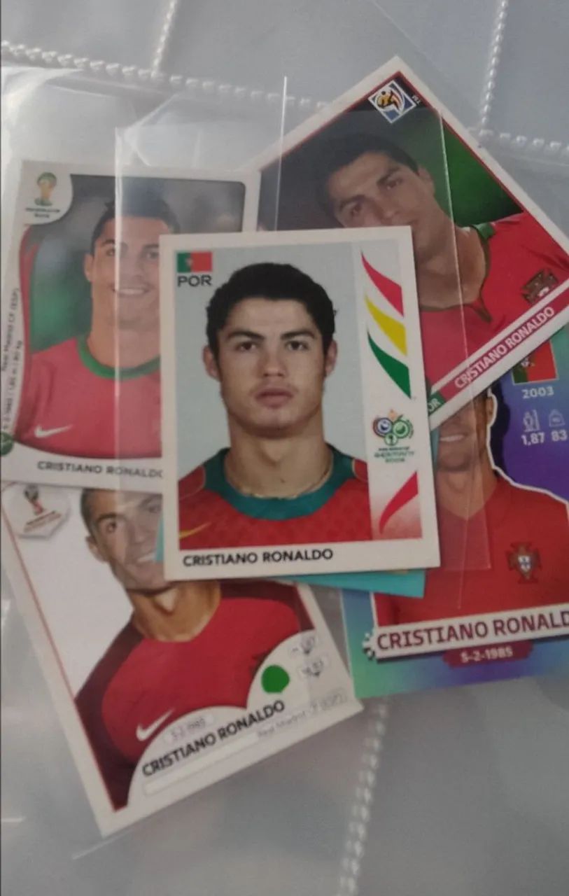 Lote 6 figurinhas Cristiano Ronaldo CR7