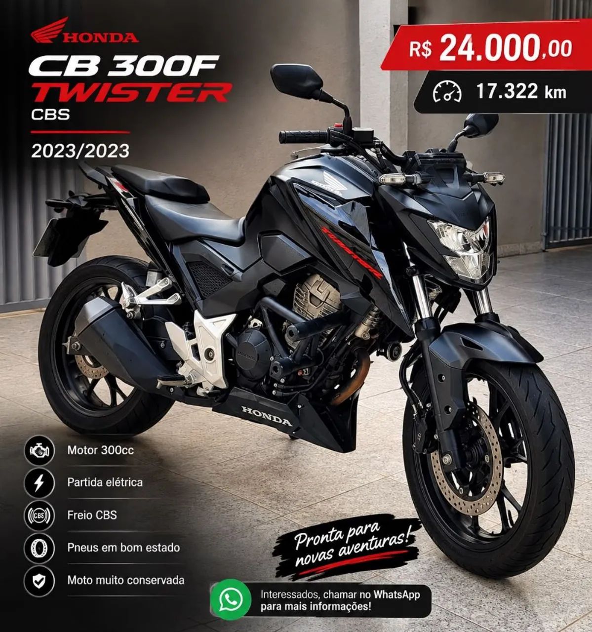 Cb 300f twister 2023