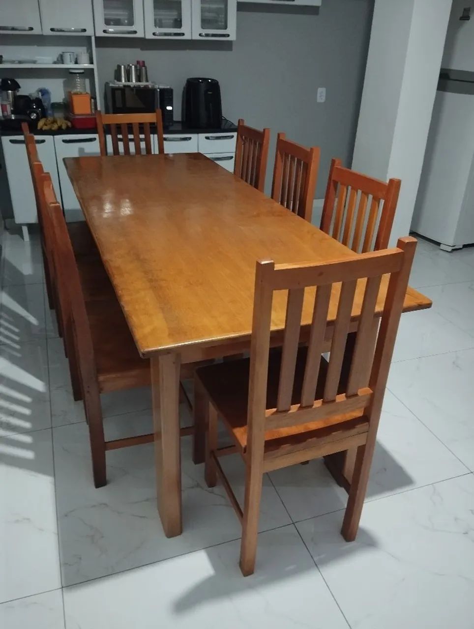 Conjunto de mesa de jantar com 8 cadeiras  - Foto 5